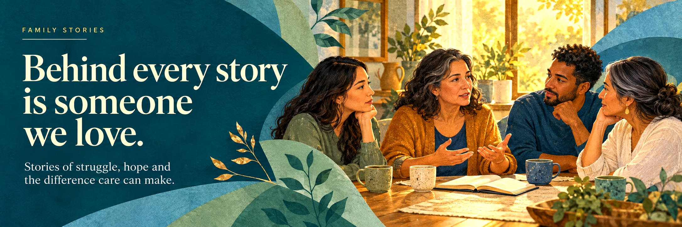 Banner image for Family Stories page: Behind every story is someone we love.